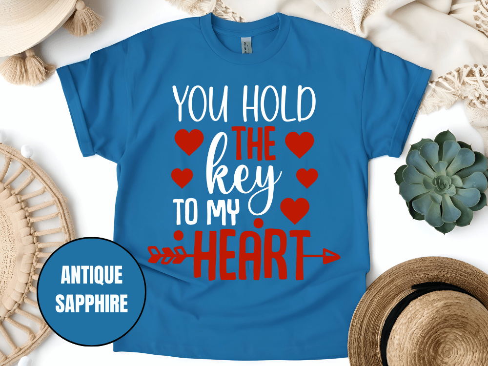 "You Hold the Key to My Heart, Valentine's Day" T-Shirt, (Gildan 5000) VD026