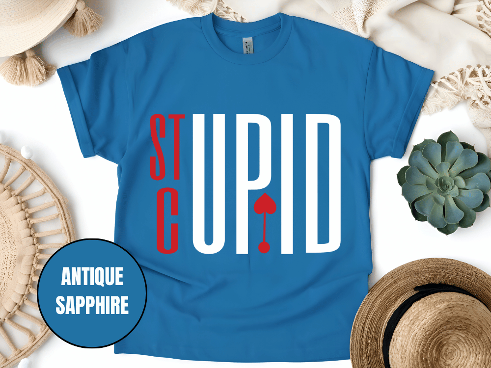 "Stupid Cupid, Valentine's Day" T-Shirt, (Gildan 5000) VD029