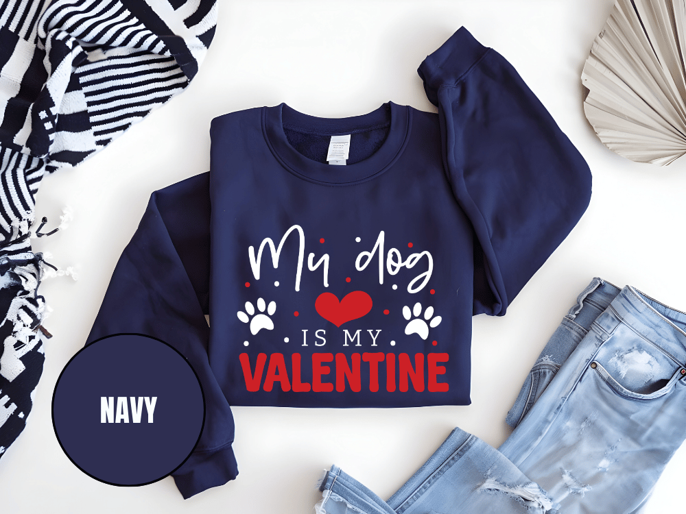 "My Dog is My Valentine", Valentine's Day (Gildan 18000) VD038