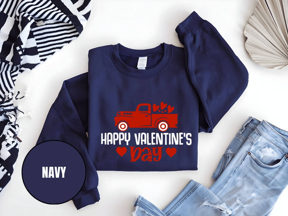 "Happy Valentine Days" Valentine's Day Sweatshirt, (Gildan 18000) VD020