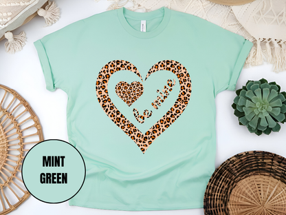 "Be Mine Leopard Design" T-Shirt, (Gildan 5000) VD065