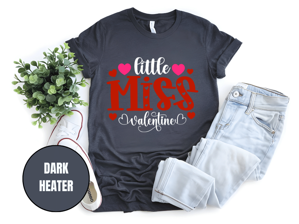 "Little Miss Valentine, Valentine's day" T-Shirt, (Gildan 5000) VD022