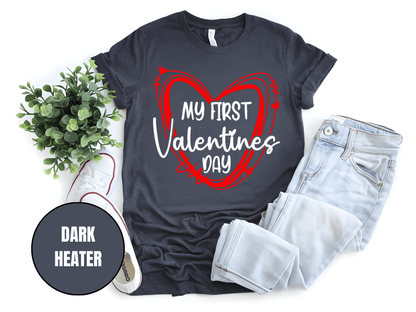 "My First Valentine's day, Valentine's Day" T-Shirt, (Gildan 5000) VD058