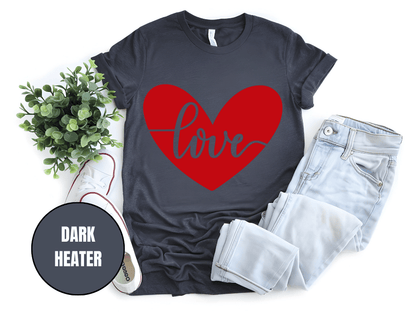 "Love, Valentine's Day" T-Shirt, (Gildan 5000) VD052
