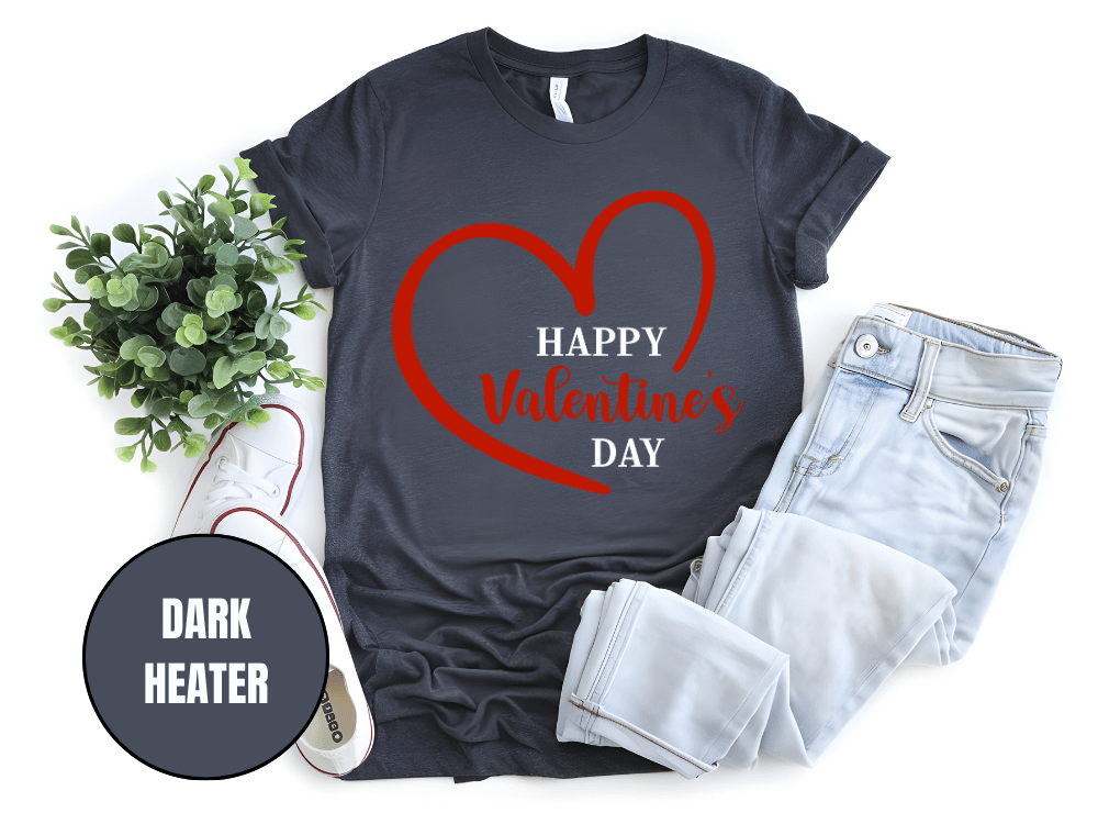"Happy Valentine's day" T-Shirt, (Gildan 5000) VD019