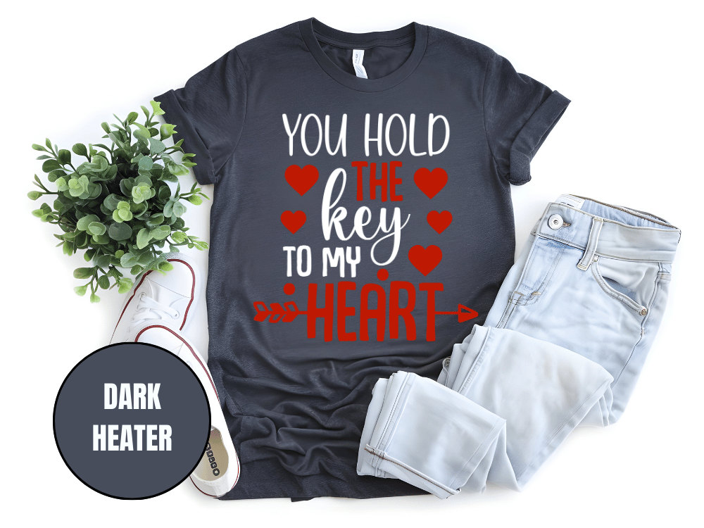 "You Hold the Key to My Heart, Valentine's Day" T-Shirt, (Gildan 5000) VD026