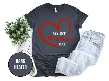 "My First Valentine's day" T-Shirt, (Gildan 5000) VD023