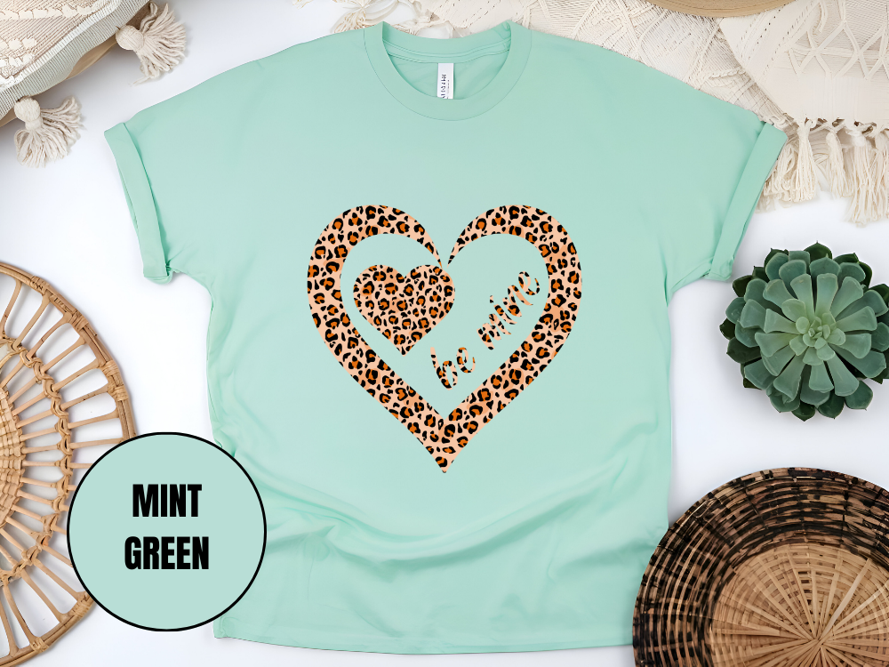 "Be Mine Leopard Design" T-Shirt, (Gildan 5000) VD066