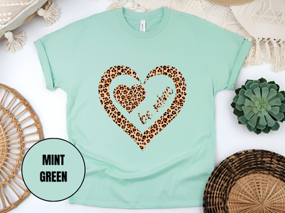 "Be Mine Leopard Design" T-Shirt, (Gildan 5000) VD066