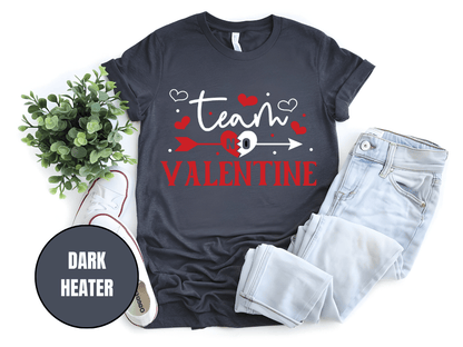 "Team Valentine, Valentine's Day" T-Shirt, (Gildan 5000) VD031