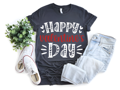 "Happy Valentine's day" T-Shirt, (Gildan 5000) VD001