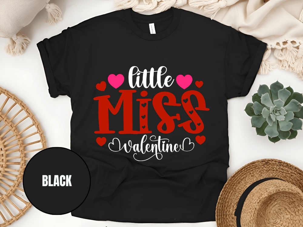 "Little Miss Valentine, Valentine's day" T-Shirt, (Gildan 5000) VD022