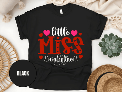 "Little Miss Valentine, Valentine's day" T-Shirt, (Gildan 5000) VD022
