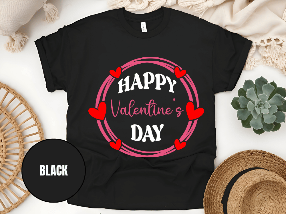 "Happy Valentine's Day" T-Shirt, (Gildan 5000) VD064
