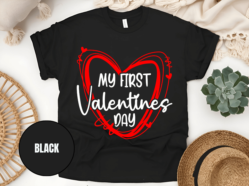 "My First Valentine's day, Valentine's Day" T-Shirt, (Gildan 5000) VD058