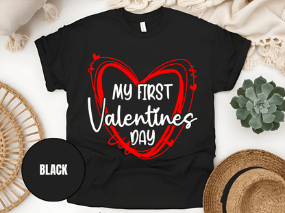 "My First Valentine's day, Valentine's Day" T-Shirt, (Gildan 5000) VD058
