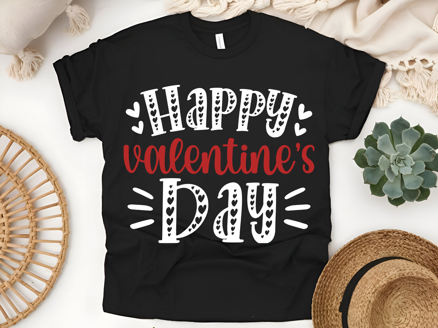 "Happy Valentine's day" T-Shirt, (Gildan 5000) VD001