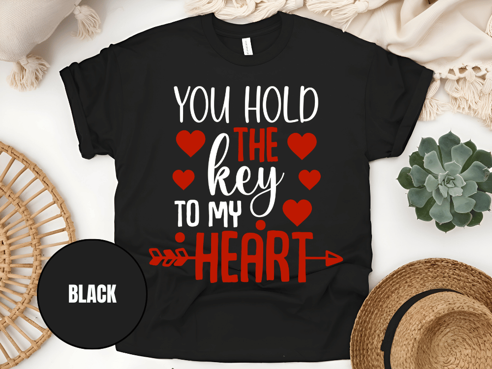 "You Hold the Key to My Heart, Valentine's Day" T-Shirt, (Gildan 5000) VD026