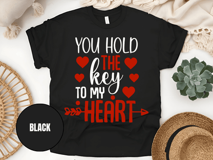 "You Hold the Key to My Heart, Valentine's Day" T-Shirt, (Gildan 5000) VD026