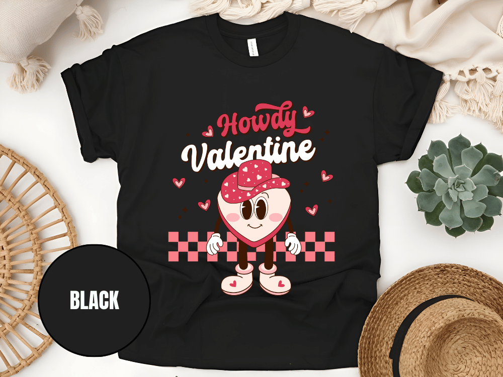 "Howdy Valentine, Valentine's Day" T-Shirt, (Gildan 5000) VD043