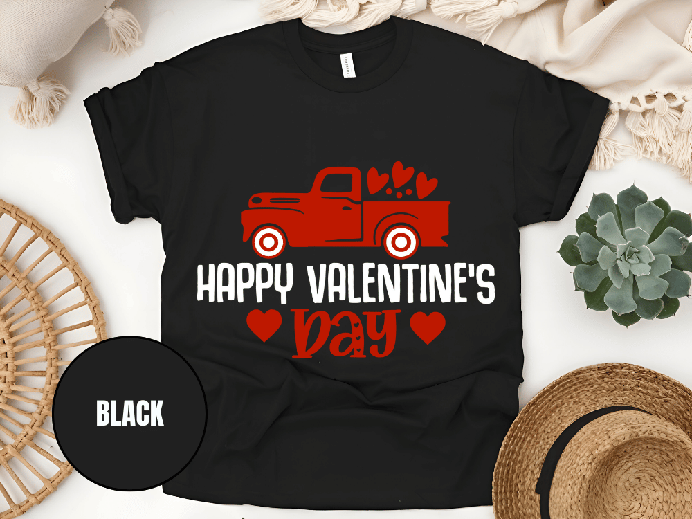 "Hugs Kisses and Valentine Wishes,Valentine's day" T-Shirt, (Gildan 5000) VD021