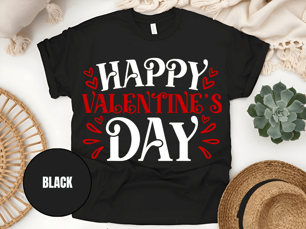 "Happy Valentine's day" T-Shirt, (Gildan 5000) VD004