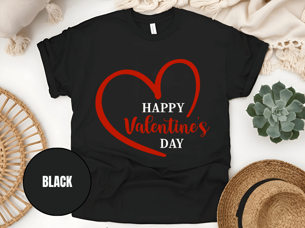 "Happy Valentine's day" T-Shirt, (Gildan 5000) VD019