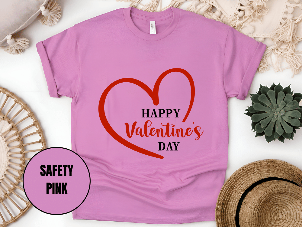 "Happy Valentine's day" T-Shirt, (Gildan 5000) VD019