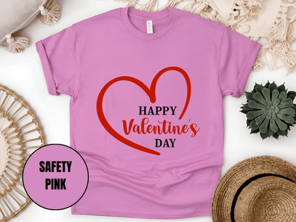 "Happy Valentine's day" T-Shirt, (Gildan 5000) VD019