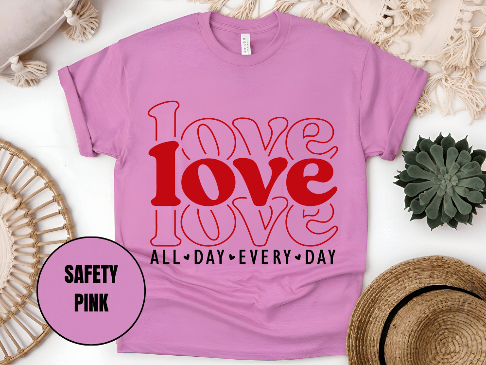 "Love Love Love, Valentine's Day" T-Shirt, (Gildan 5000) VD061