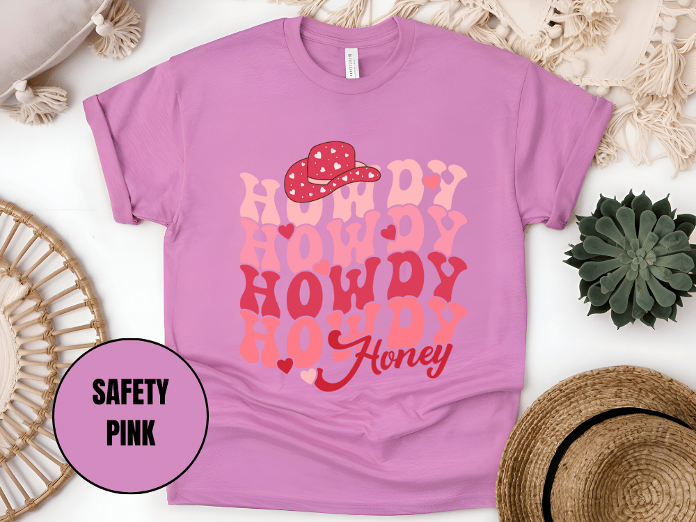 "Howdy Honey, Valentine's Day" T-Shirt, (Gildan 5000) VD042