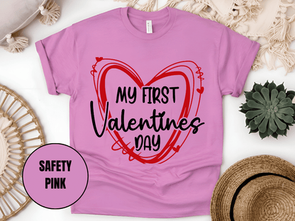 "My First Valentine's day, Valentine's Day" T-Shirt, (Gildan 5000) VD058
