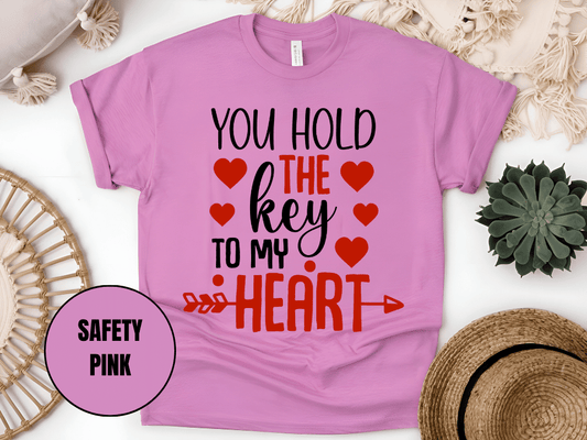"You Hold the Key to My Heart, Valentine's Day" T-Shirt, (Gildan 5000) VD026
