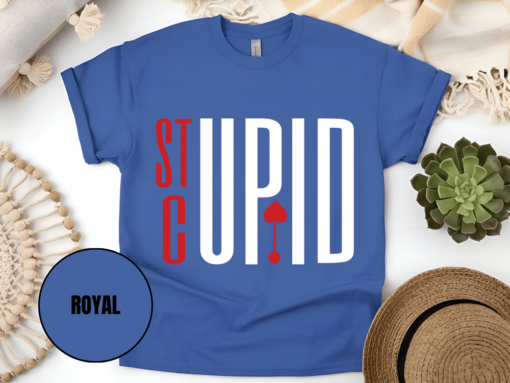 "Stupid Cupid, Valentine's Day" T-Shirt, (Gildan 5000) VD029