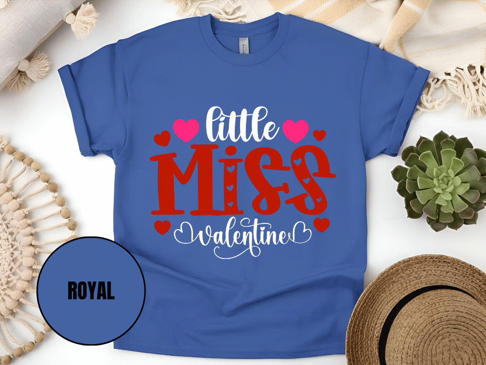 "Little Miss Valentine, Valentine's day" T-Shirt, (Gildan 5000) VD022