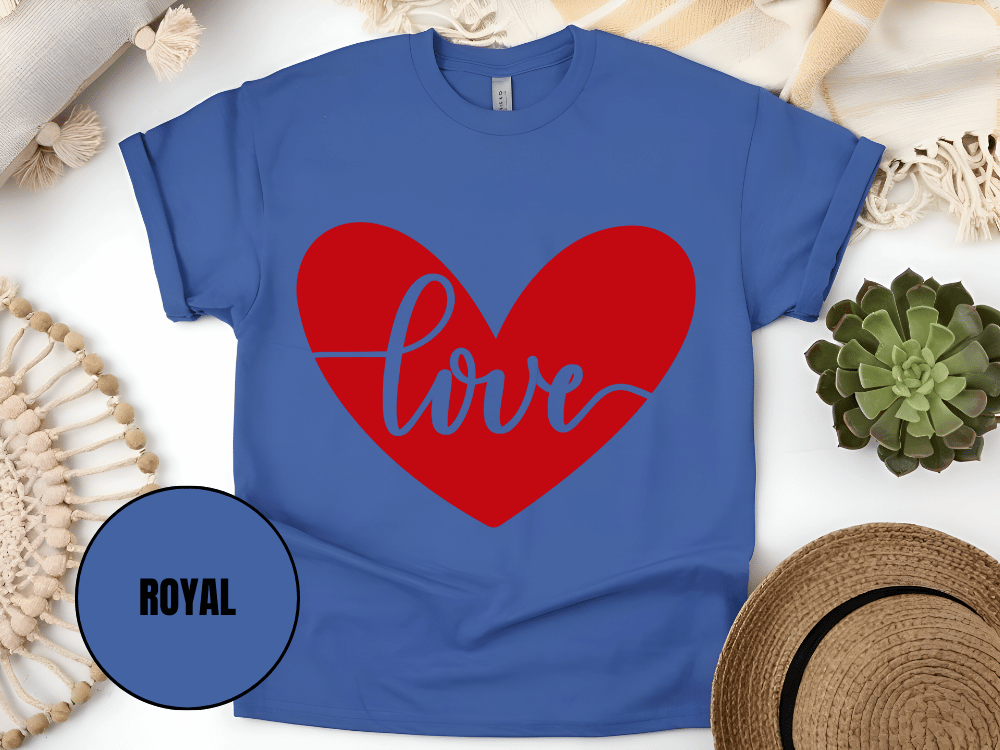"Love, Valentine's Day" T-Shirt, (Gildan 5000) VD052