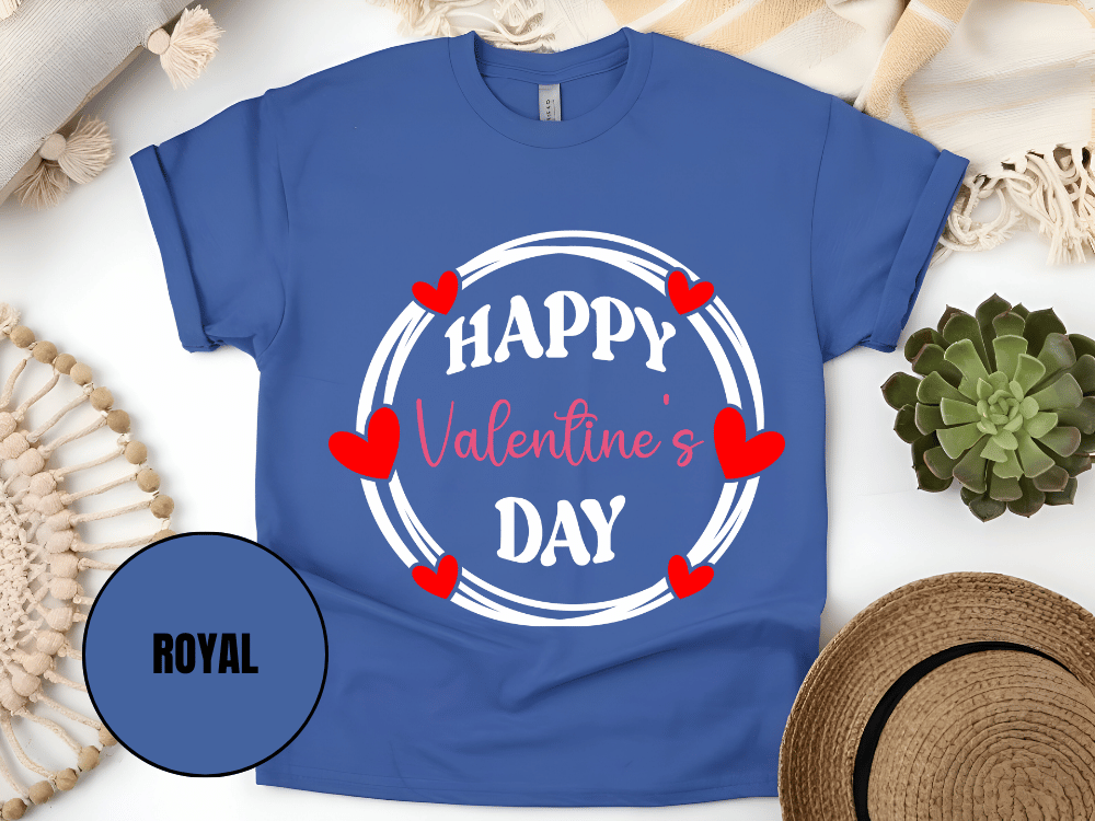 "Happy Valentine's Day" T-Shirt, (Gildan 5000) VD064
