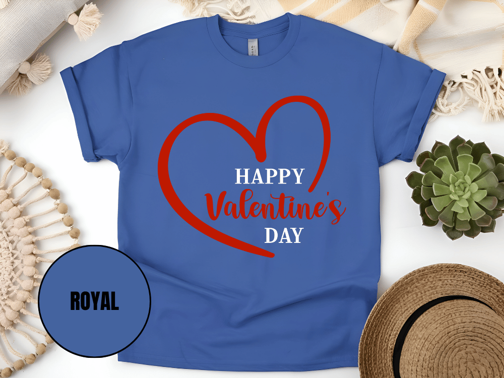 "Happy Valentine's day" T-Shirt, (Gildan 5000) VD019