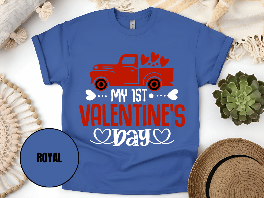 "My First Valentine's day" T-Shirt, (Gildan 5000) VD024