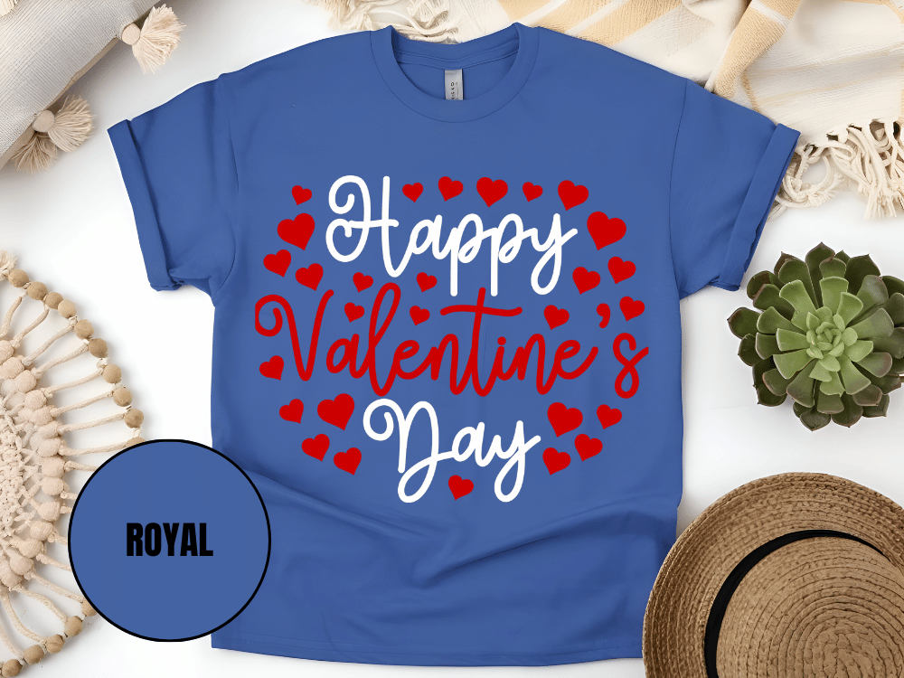 "Happy Valentine's day" T-Shirt, (Gildan 5000) VD010