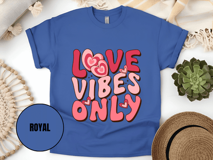 "Love Vibes Only , Valentine's Day" T-Shirt, (Gildan 5000) VD047