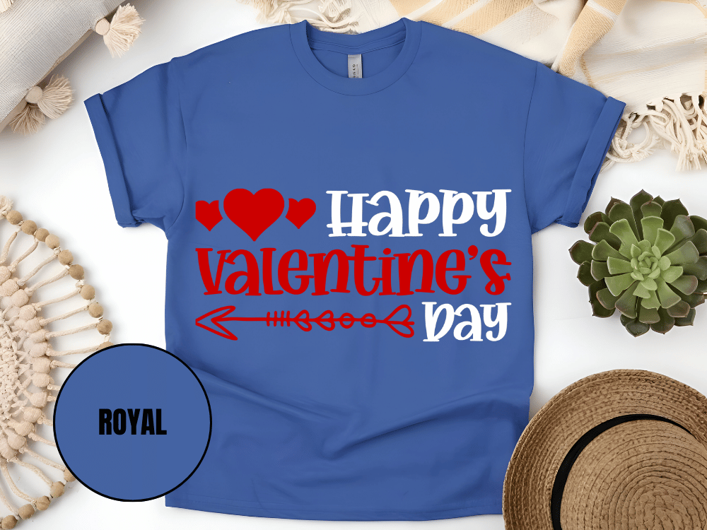 "Happy Valentine's day" T-Shirt, (Gildan 5000) VD009