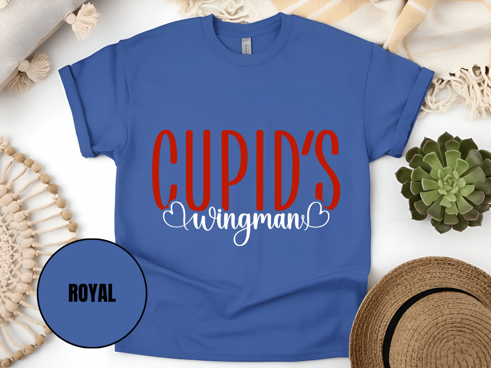 "Cupid's Wingman, Valentine's day" T-Shirt, (Gildan 5000) VD017
