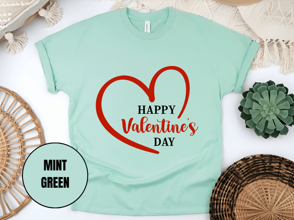 "Happy Valentine's day" T-Shirt, (Gildan 5000) VD019