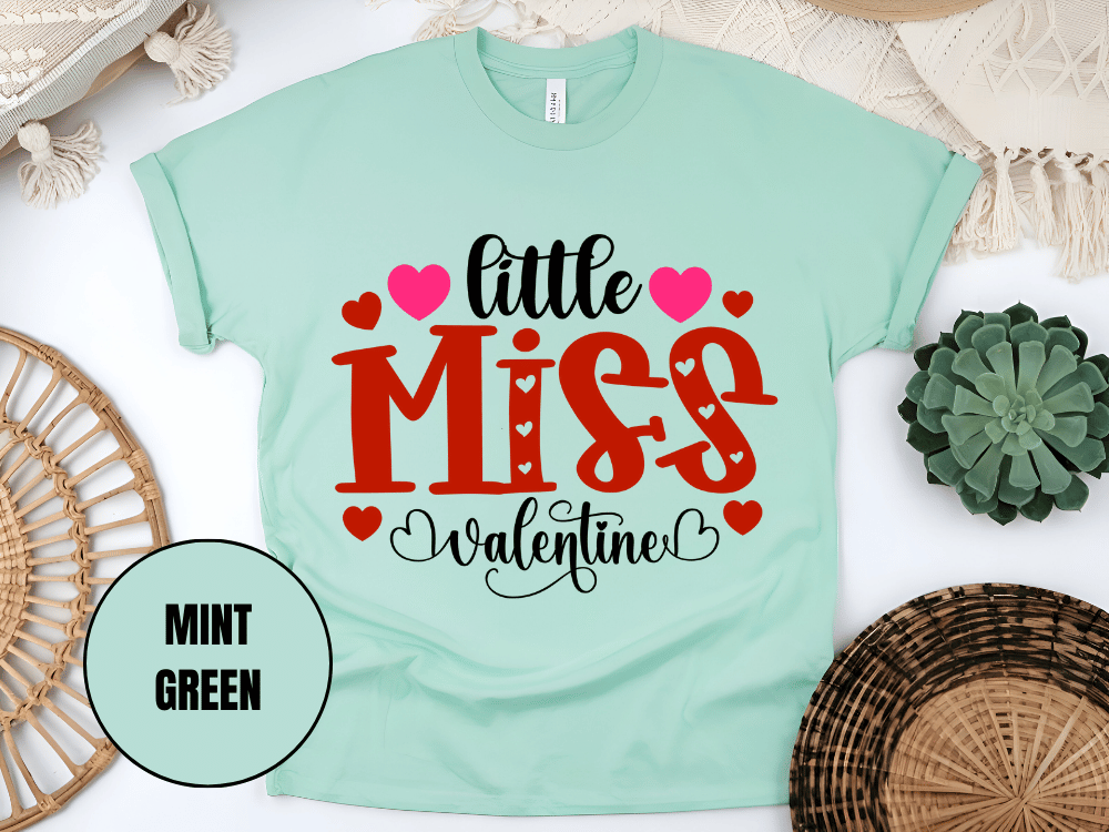 "Little Miss Valentine, Valentine's day" T-Shirt, (Gildan 5000) VD022