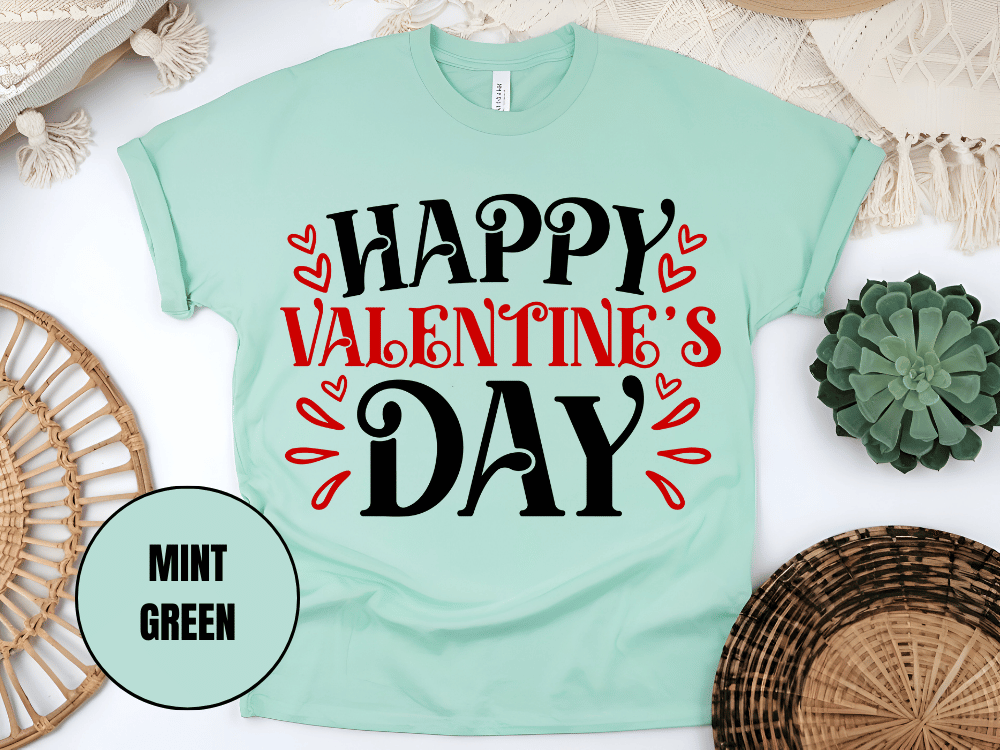 "Happy Valentine's day" T-Shirt, (Gildan 5000) VD004