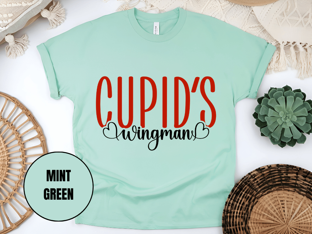 "Cupid's Wingman, Valentine's day" T-Shirt, (Gildan 5000) VD017