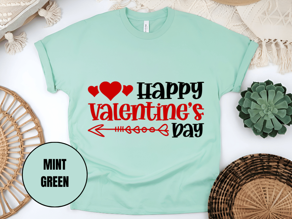 "Happy Valentine's day" T-Shirt, (Gildan 5000) VD009