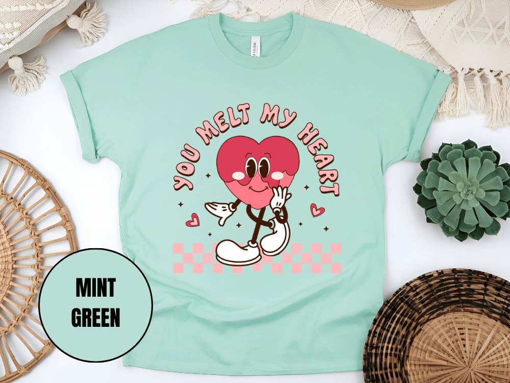 "You Melt My Heart, Valentine's Day" T-Shirt, (Gildan 5000) VD051