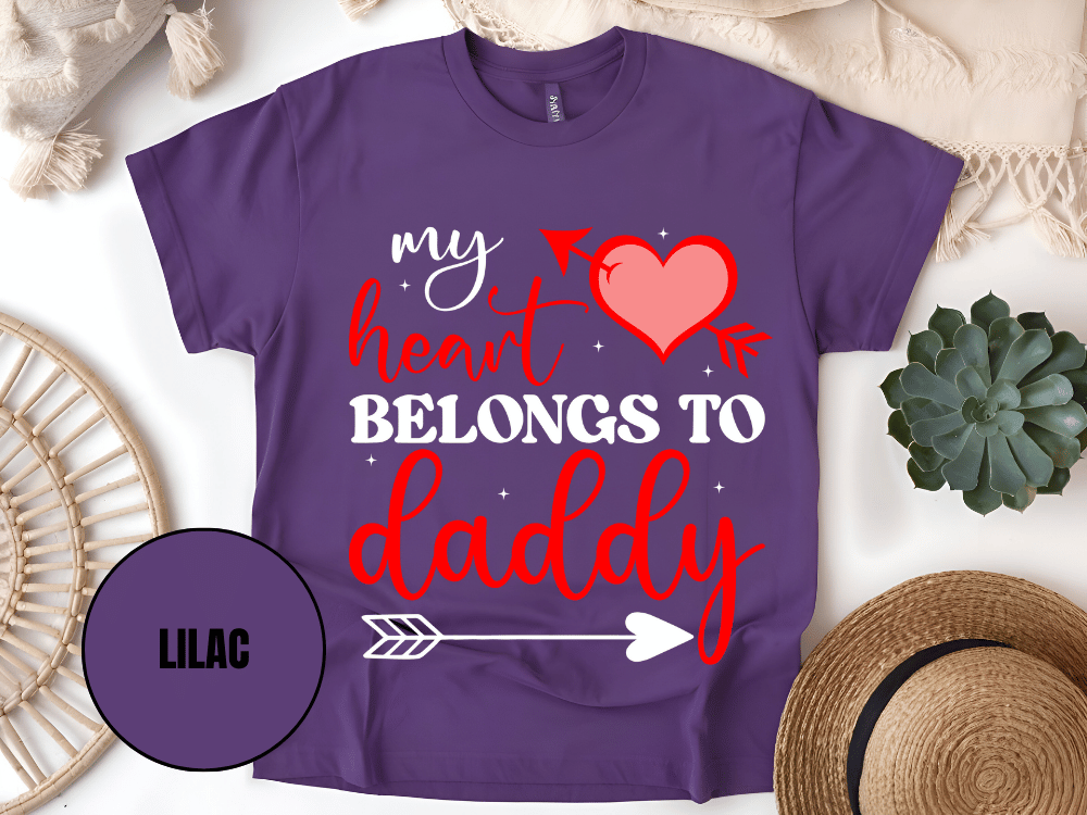 "My Heart Belongs to My Daddy, Valentine's Day" T-Shirt, (Gildan 5000) VD062
